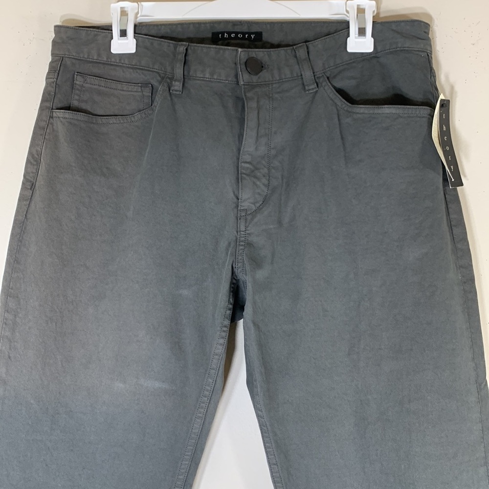 NWT. Theory 33 High-rise Straight Leg Shark Skin Jeans. - Picture 6 of 10